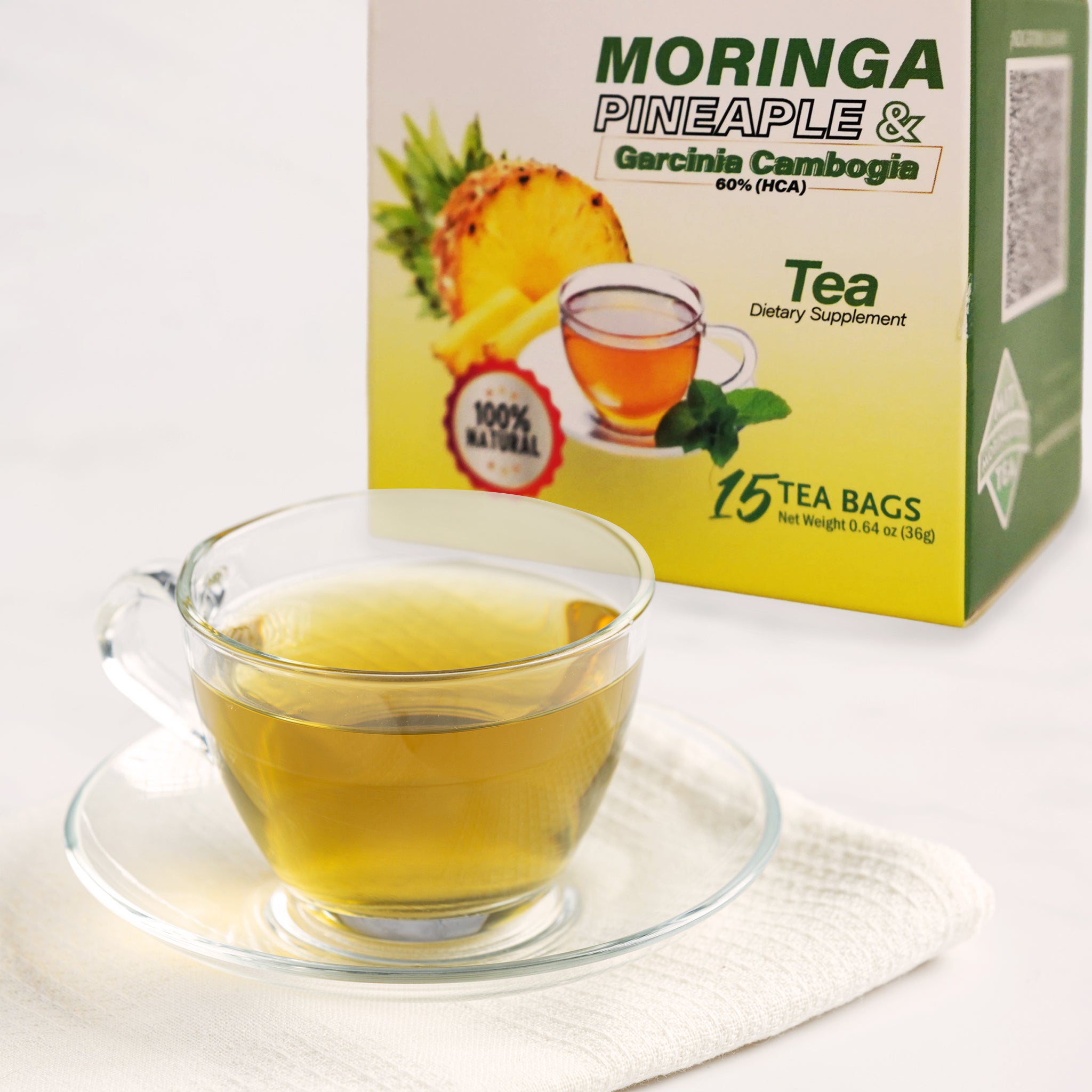 Image of Moringa Tea with Pineapple & Garcinia Cambogia