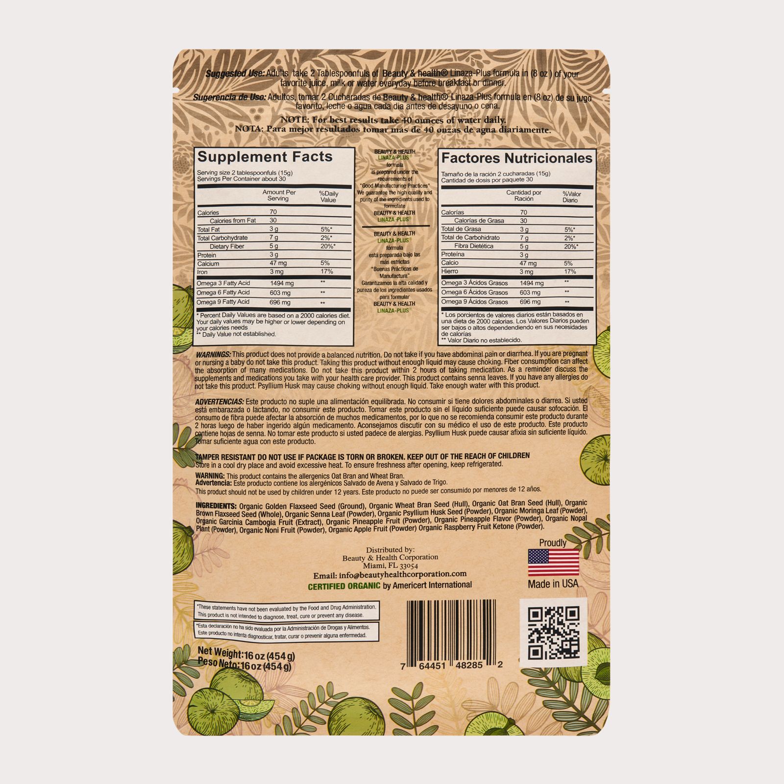 Image of Flaxseed Linaza Plus with Pineapple & Moringa