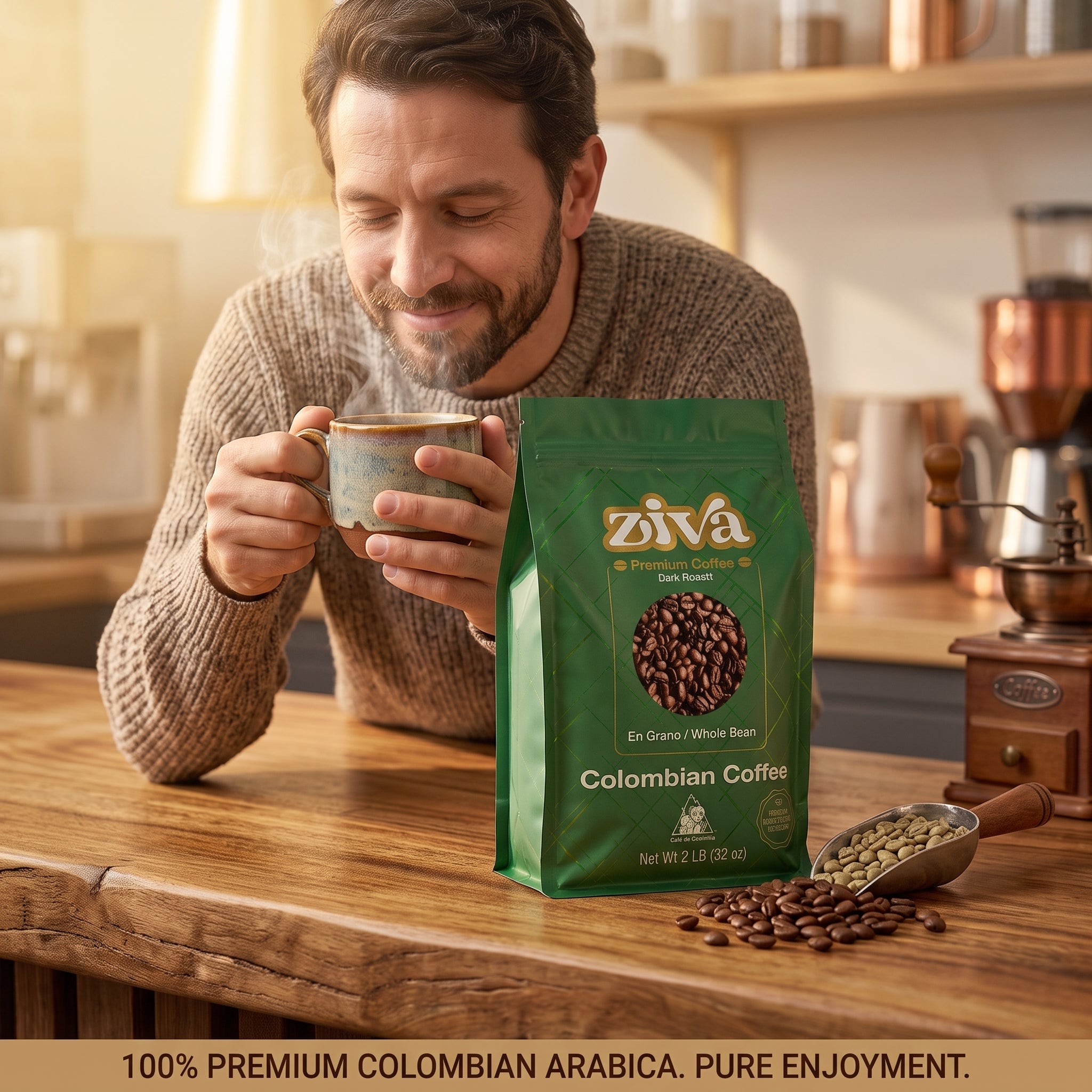 Image of Ziva coffe bag whole bean 2lbs