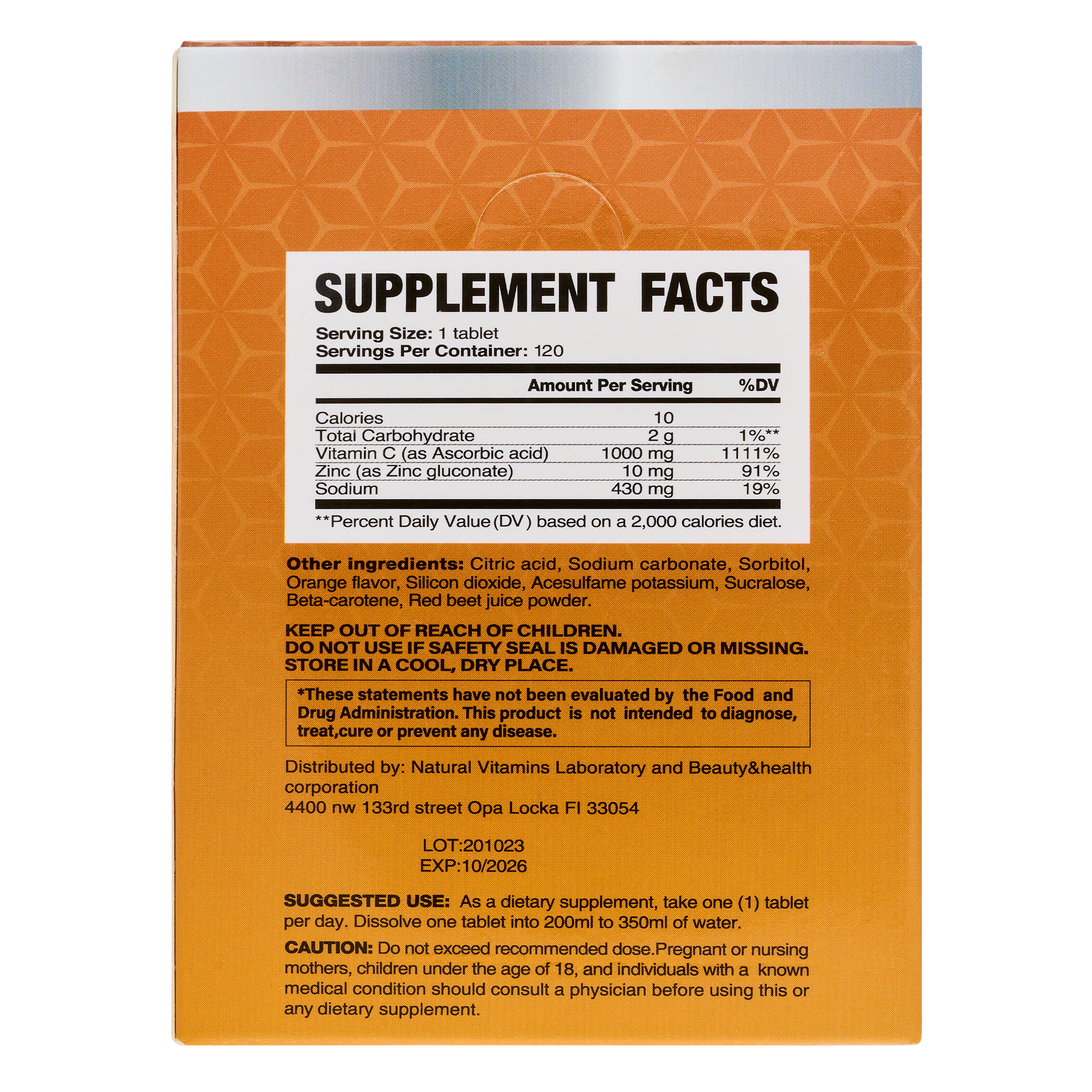 Image of Vitamin C + Zinc Effervescent Tablets