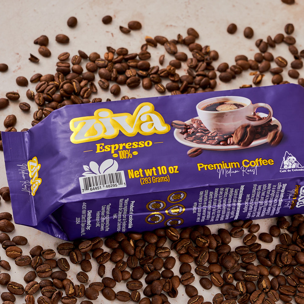 Image of Ziva Espresso Premium Coffee  3 DARK + 3 MEDIUM